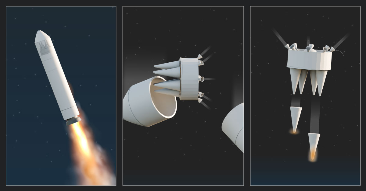 صورة تظهر كيف ينفصل صاروخ أوريشنيك الروسي قبل سقوطه على الهدف
