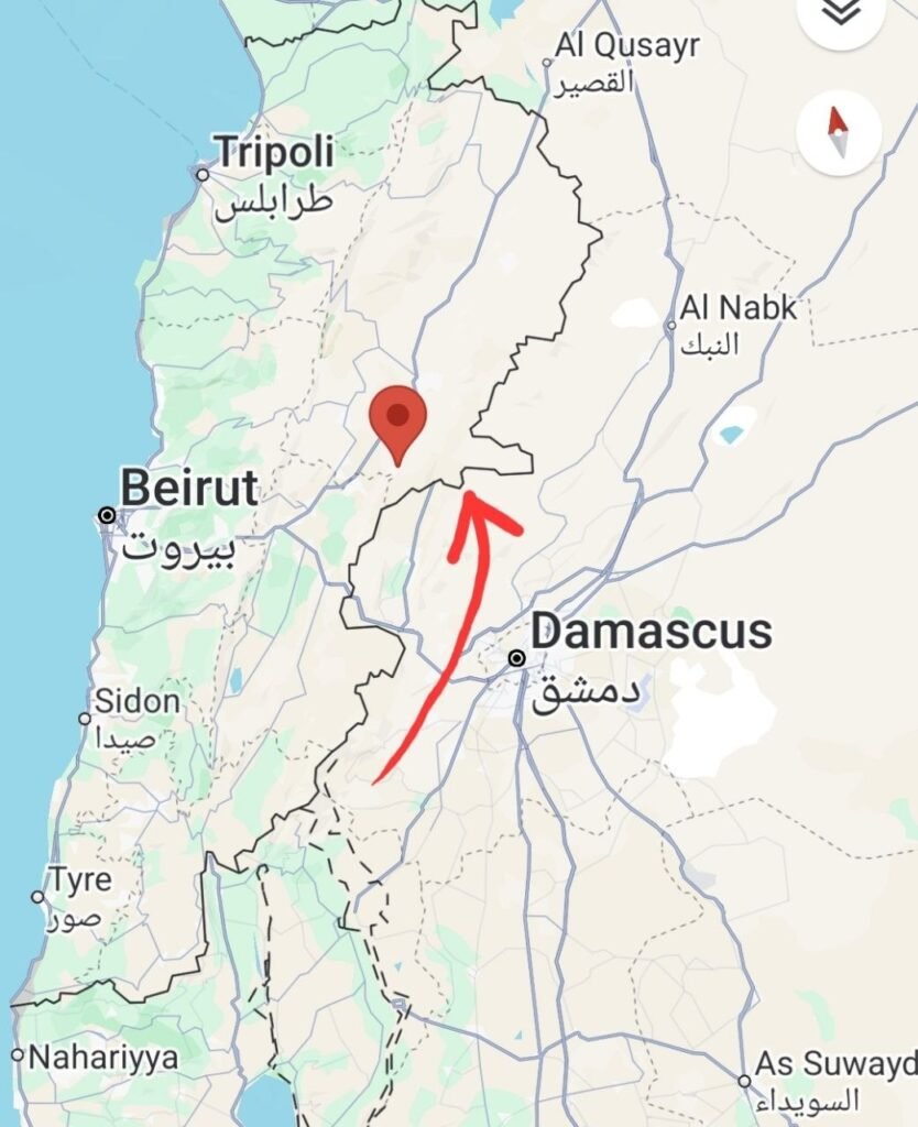 مسار عملية الإنزال جوي في منطقة النبي لاستعادة جثة رون أراد